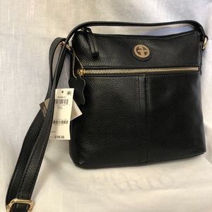 Black Leather Giani Bernini Shoulder Bag - NWT!